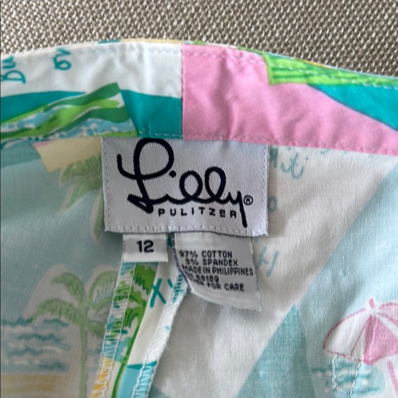Vintage Lilly Pulitzer Tropical Crop Pants - Picture 5 of 6